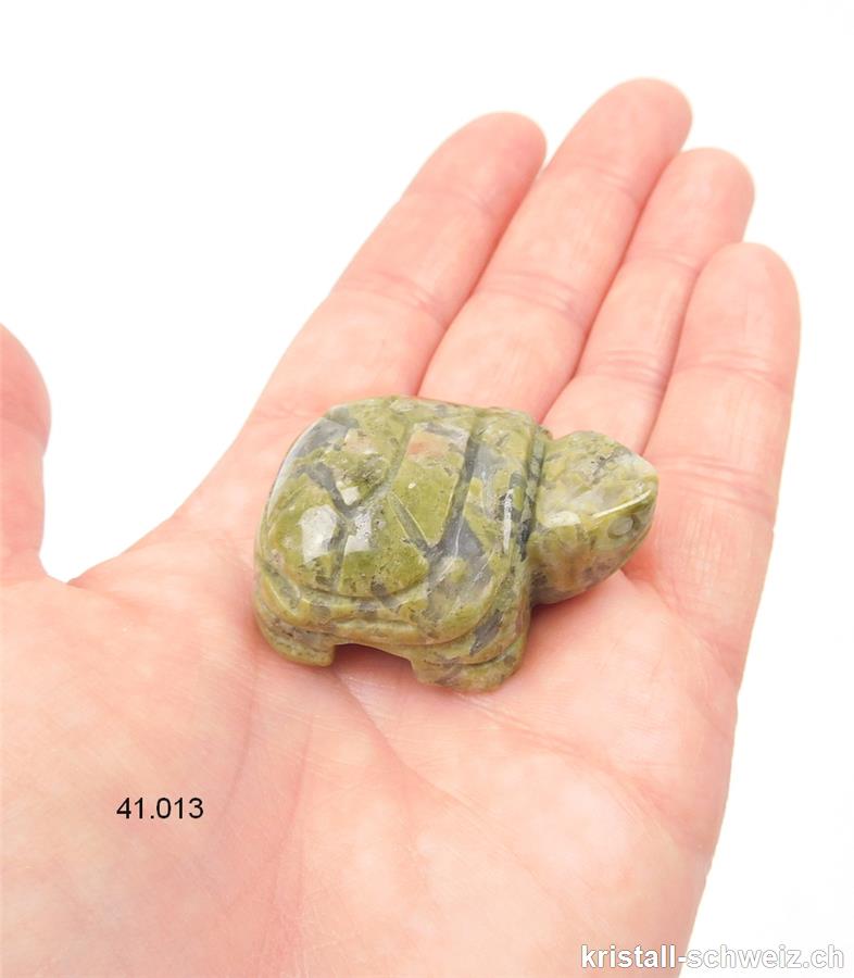 Schildkröte Unakit - Epidot hell 4,2 - 4,5 cm