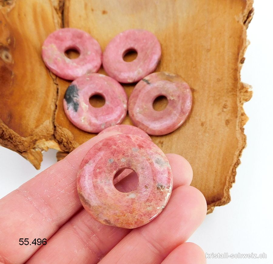 Rhodonit rosa, Donut 3 cm