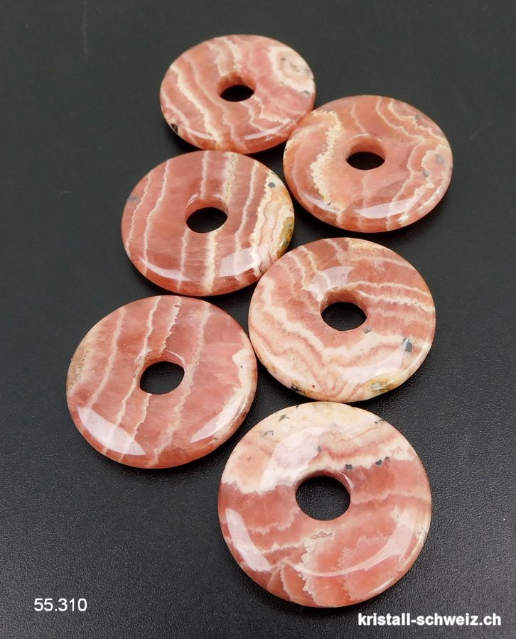 Rhodochrosit dunkel aus Peru, Donut 2,5 cm