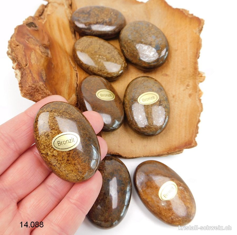Bronzit, Antistress Linsenstein 4,5 x 3 cm