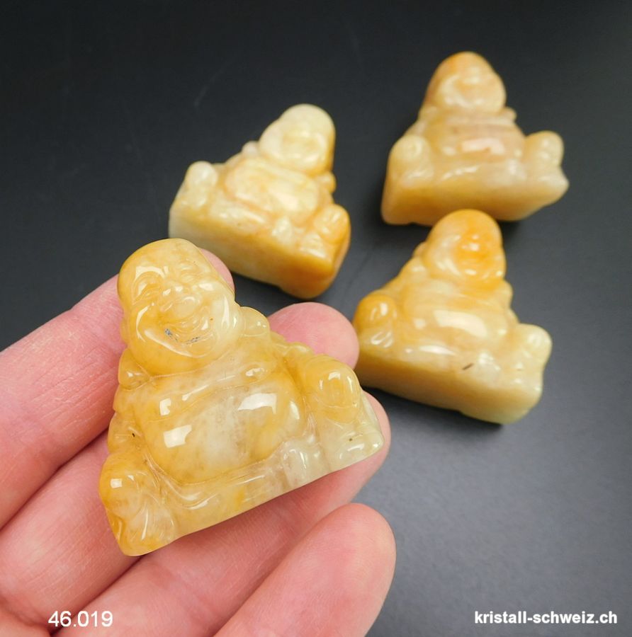 Buddha Chalcedon gelb 3,5 cm