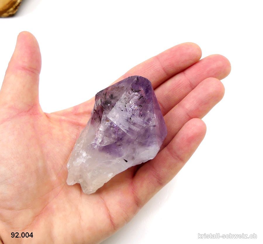 Amethyst mit Goethit Rohspitze aus Brasilien 7,2 cm. Unikat