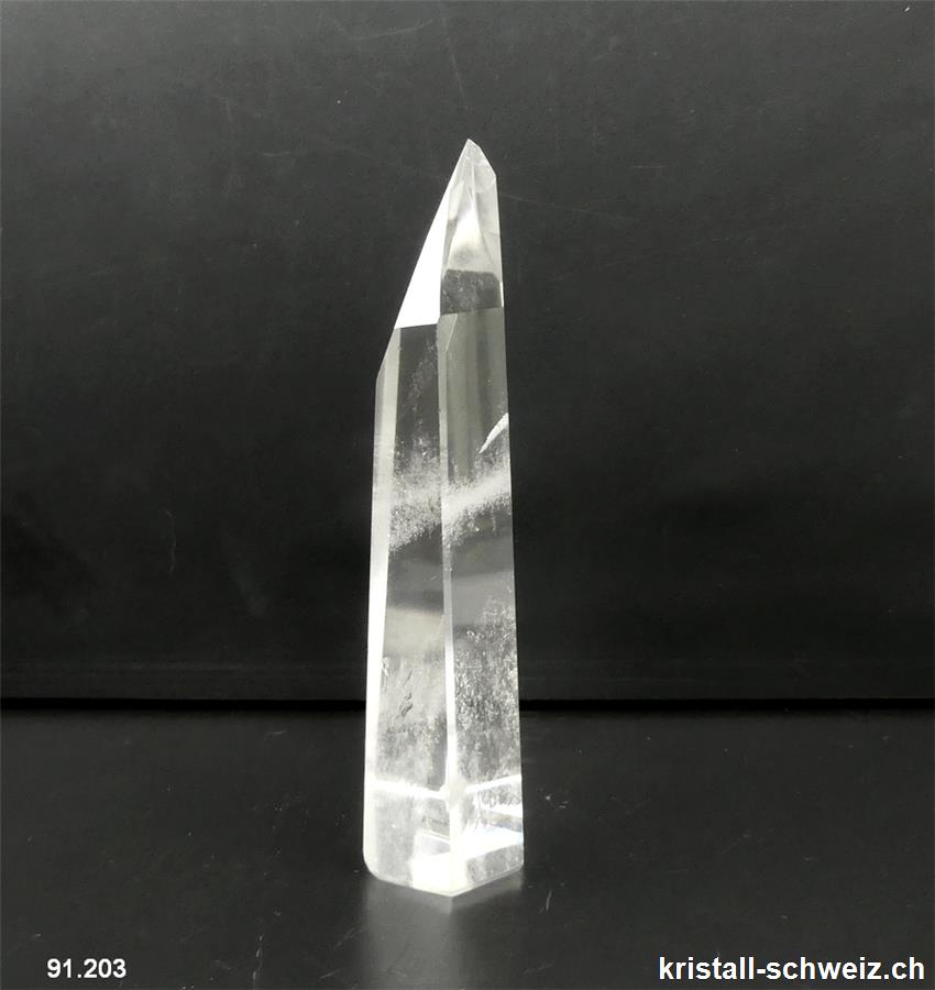 Bergkristall Qualität A poliert, Höhe 10,6 cm. Einzelstück 199 Gramm