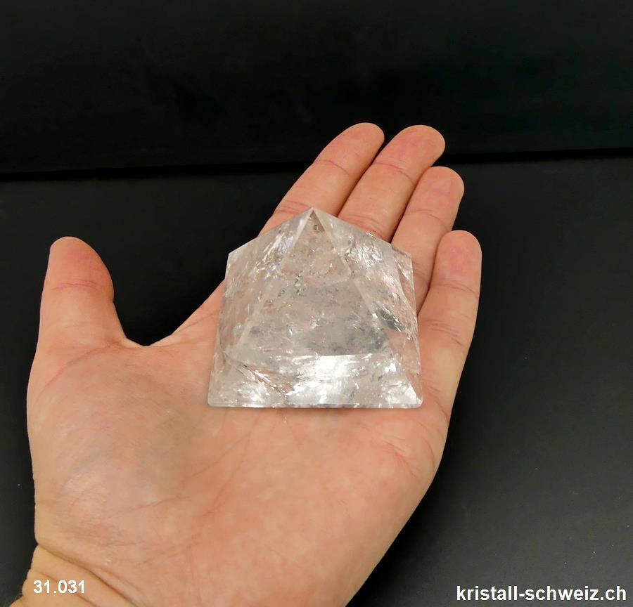Pyramid Bergkristall, Basis 5 x H. 4,2 cm. Unikat