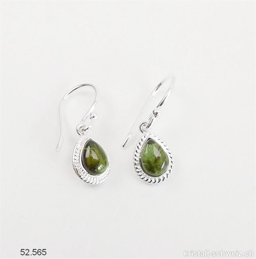 Ohrhänger Turmalin grün aus 925 Silber