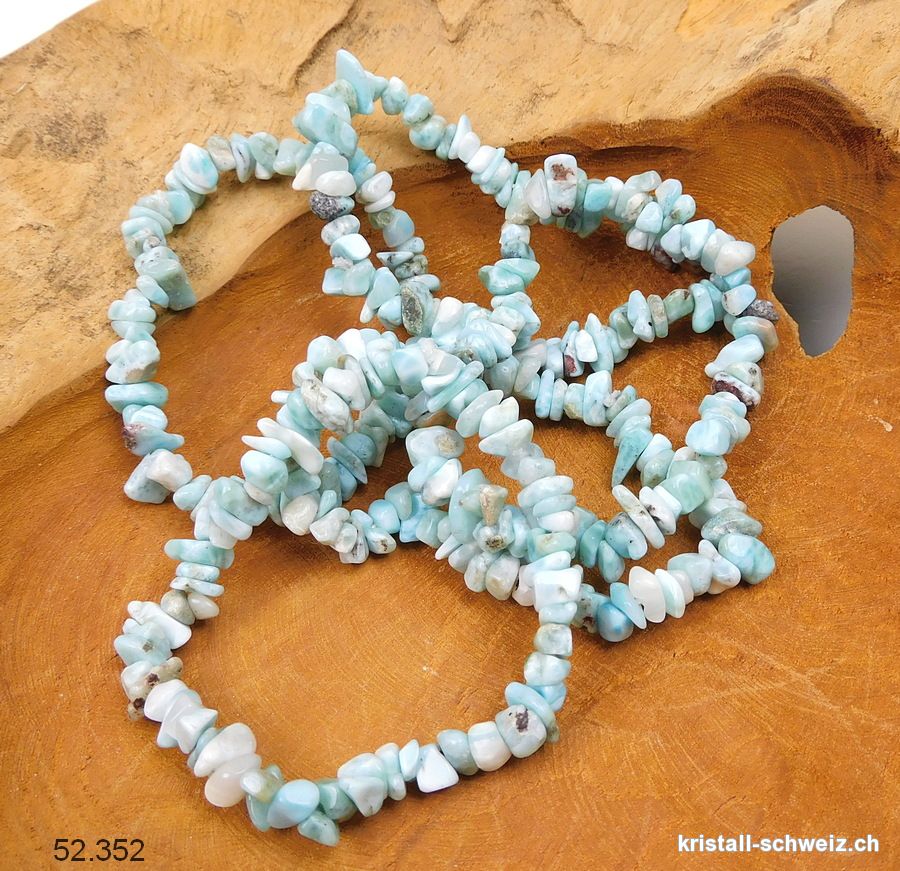 Armband Larimar Splitter, elastisch ca. 19 cm