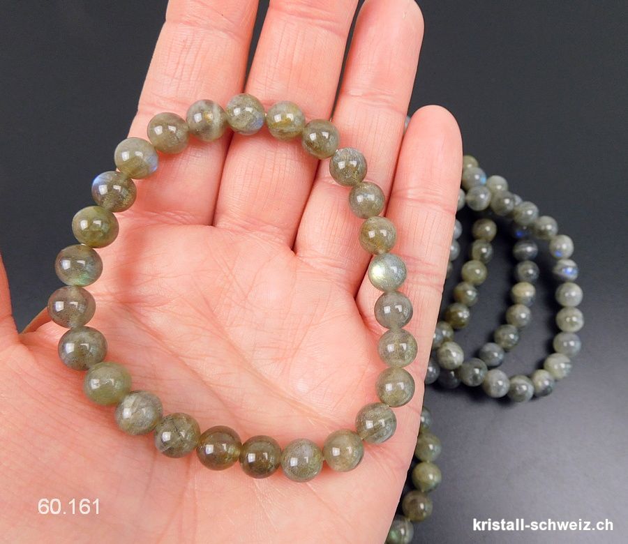 Armband Labradorit 7,5 - 8 mm / 19,5 - 20 cm