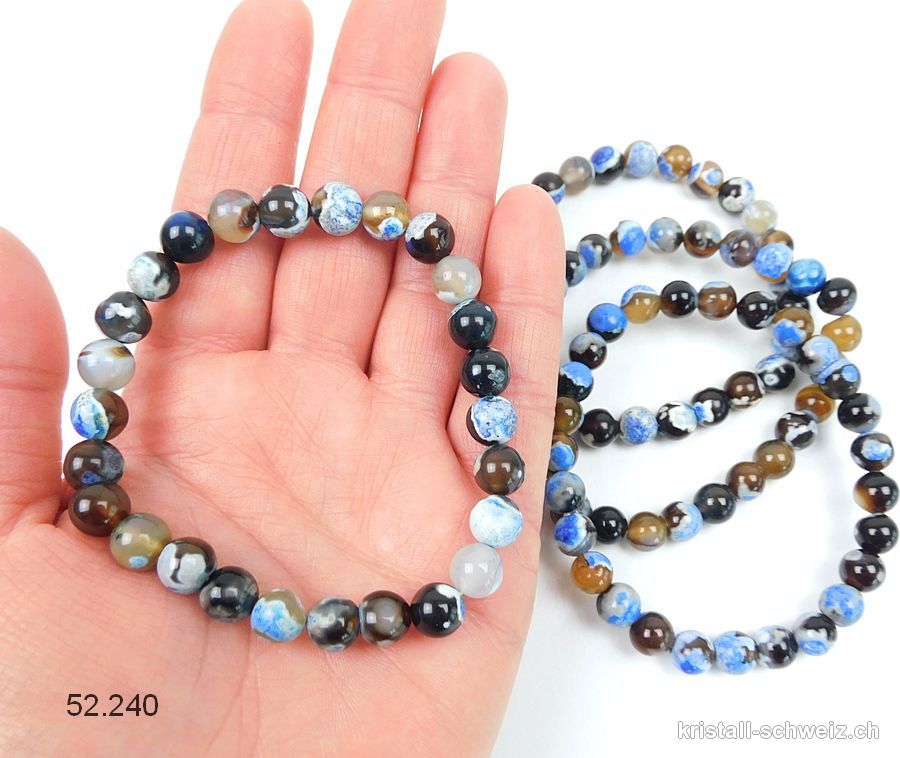 Armband Achat - EARTH 8 mm / 21 cm
