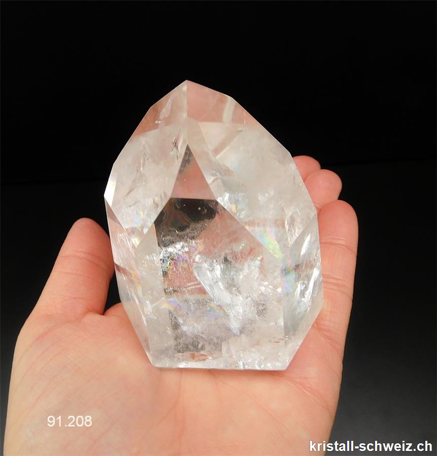 Bergkristall  A, polierte Spitze 7,4 cm. Unikat 330 Gramm