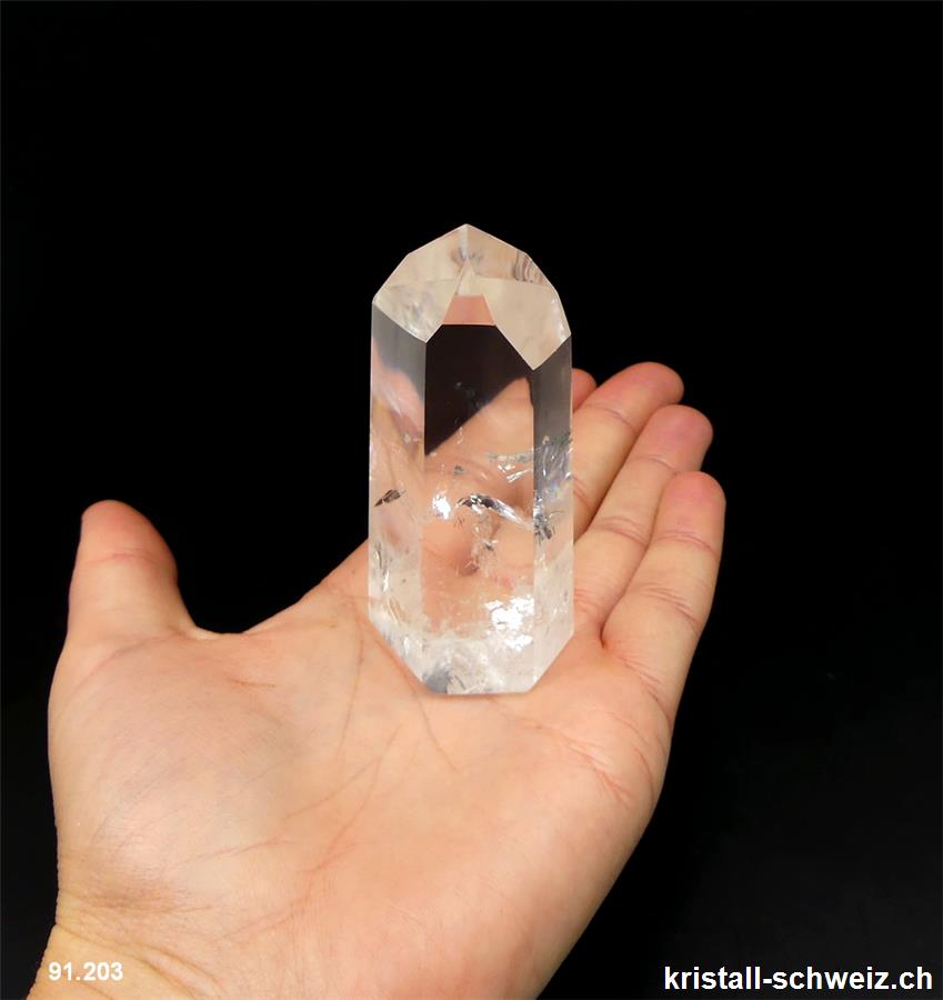 Bergkristall poliert, Höhe 8 cm. Einzelstück 105 Gramm