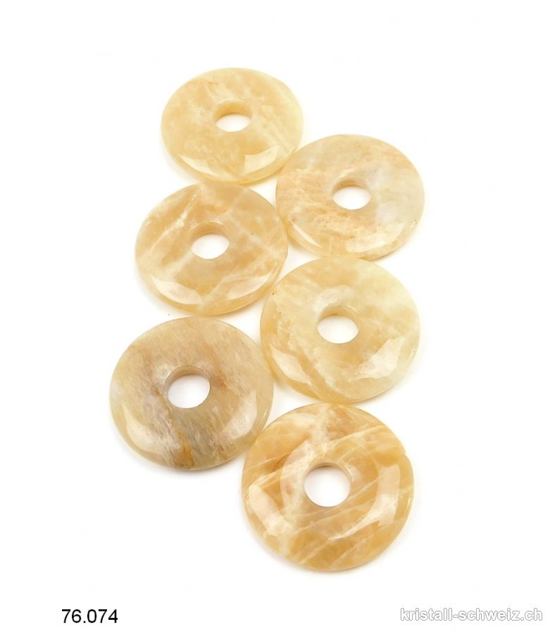 Mondstein beige Donut 3 cm. SONDERANGEBOT