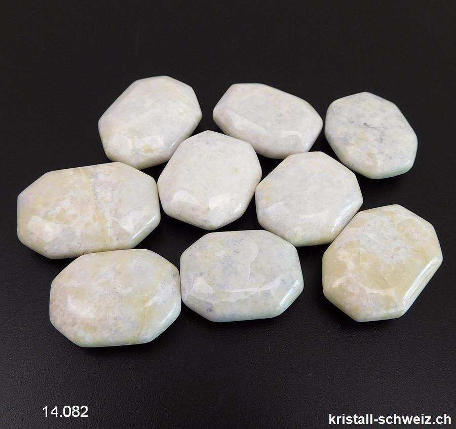 Jadeit - Edeljade beige-flieder, Anti-Stress Eckstein 2,8 - 3,5 x 2,2 x 2,5 cm