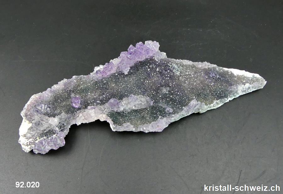 Amethyst - Prasiolith Kristallin aus Brasilien 18 cm. Einzelstück 123 Gramm