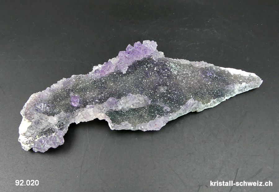 Amethyst - Prasiolith Kristallin aus Brasilien 18 cm. Einzelstück 123 Gramm