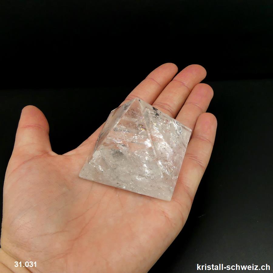 Pyramid Bergkristall, Basis 5 x H. 4,2 cm. Unikat