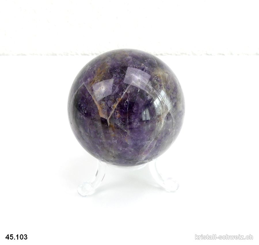 Kugel Amethyst-Quarz Ø 6,1 cm. Einzelstück 320 Gramm